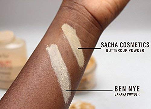 Sacha Buttercup Translucent Setting Powder for Oily Skin - 1.75 Oz. Finishing Loose Powder for Medium to Dark Skin Tones, Blurs Fine Lines and Pores