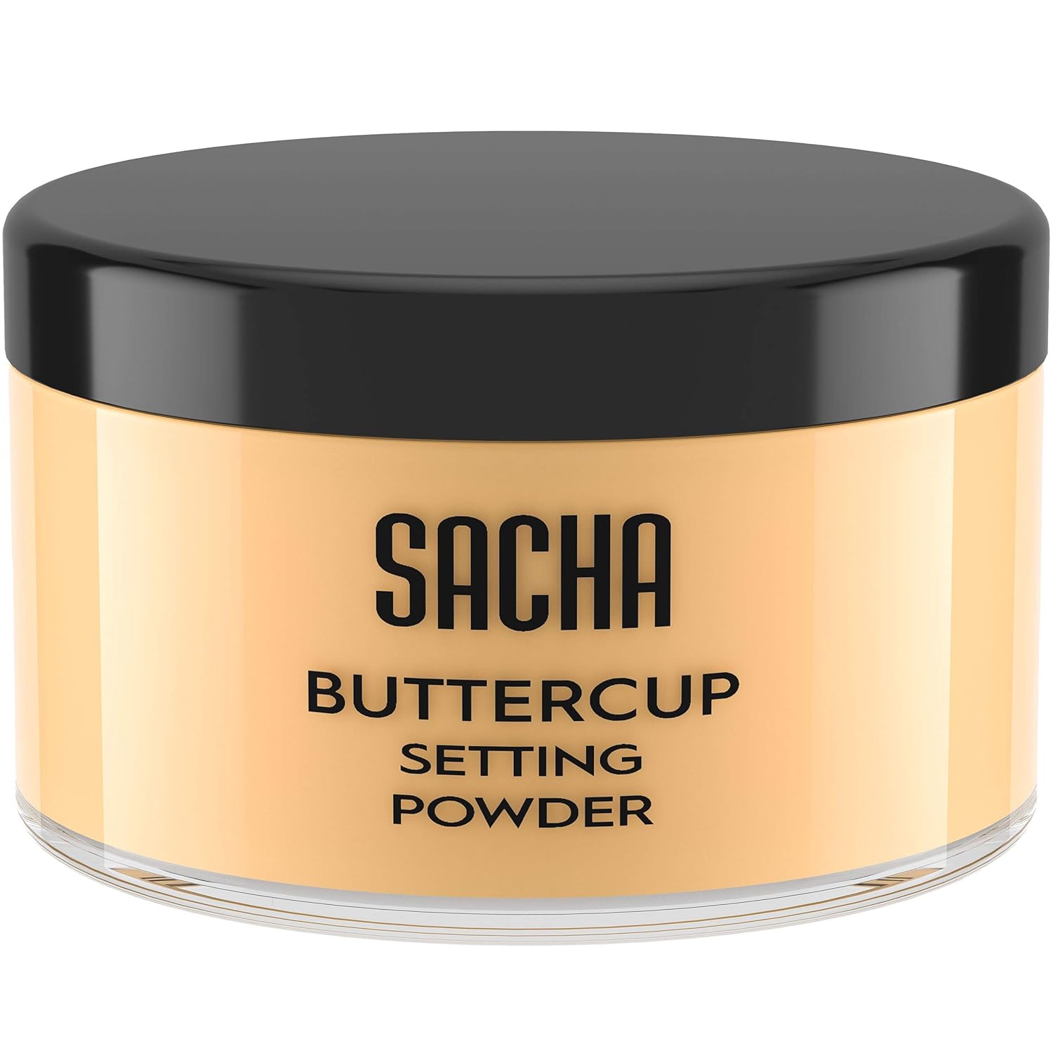 Sacha Buttercup Translucent Setting Powder for Oily Skin - 1.75 Oz. Finishing Loose Powder for Medium to Dark Skin Tones, Blurs Fine Lines and Pores