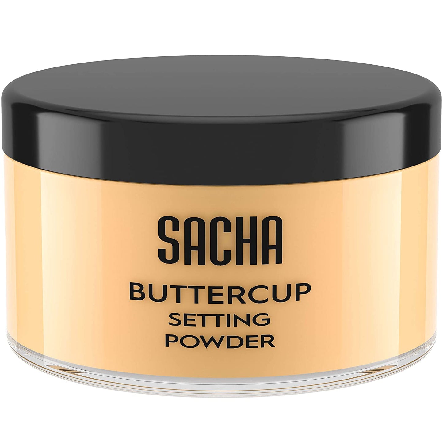 Sacha Buttercup Translucent Setting Powder for Oily Skin - 1.75 Oz. Finishing Loose Powder for Medium to Dark Skin Tones, Blurs Fine Lines and Pores